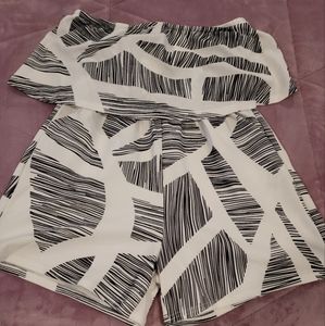 Bandaeu shorts romper